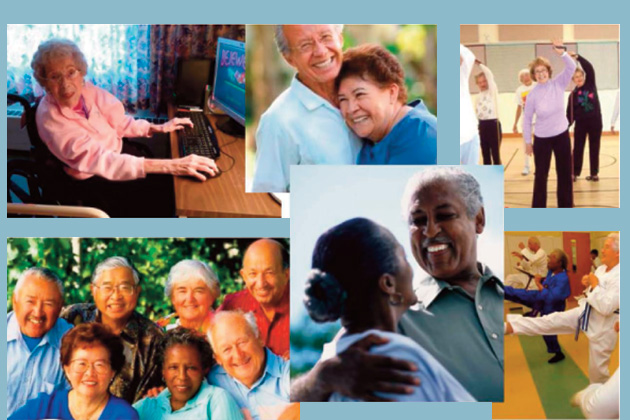 image montage of senior citizens